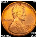 1909-S VDB Wheat Cent CHOICE BU RD