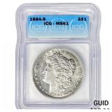 1884-S Morgan Silver Dollar ICG MS61