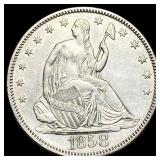1858 Silver Half Dollar (Seated Liberty) HIGH GRAD