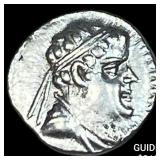 Bactria Eukratides I 170-145 BC SIlver Obol CHOIC