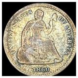 1860 Silver Half Dime NICELY CIRCULATED