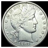 1907 Barber Half Dollar NEARLY UNCIRCULATED