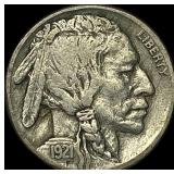 1921-S Nickel Buffalo Five Cents NEARLY  UNCIRCUL