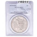 1878 8TF Morgan Silver Dollar PCGS MS62