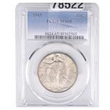 1945 Walking Liberty Half Dollar PCGS MS65
