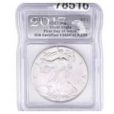 2017 Silver Eagle ANACS MS70 First Day of Issue