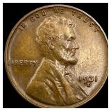 1931-S Lincoln Wheat Cent CHOICE AU