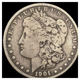 1901 Morgan Silver Dollar ABOUT UNCIRCULATED