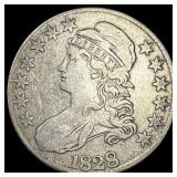 1828 Capped Bust Half Dollar LIGHTLY CIRCULATED