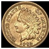 1862 Copper-Nickel Indian Head Cent CHOICE AU