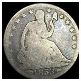 1853 Arrows Seated Liberty Half Dollar NICELY  CI
