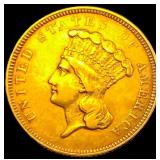 1854-O $3 Gold Piece