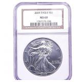 2004 Silver Eagle NGC MS69