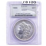 1886 Morgan Silver Dollar PCGS MS64
