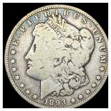 1893 Silver Morgan Dollar NEARLY UNCIRCULATED