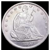 1867-S Seated Liberty Half Dollar