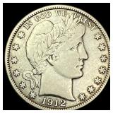 1912-S Silver Barber Half Dollar LIGHTLY CIRCULATE