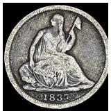 1837 Seated Liberty Half Dime NICELY CIRCULATED
