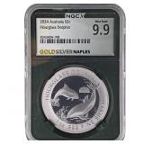 2024 Austrailia 1oz Silver $1-Hourglass Dolphin