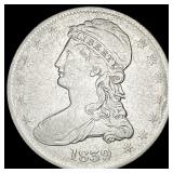 1839 Capped Bust Half Dollar LIGHTLY  CIRCULATED