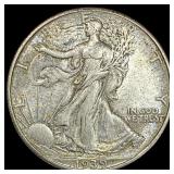 1939 Walking Liberty Half Dollar CHOICE AU