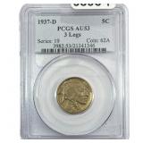 1937-D Buffalo Nickel PCGS AU53