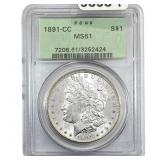 1891-CC Morgan Silver Dollar PCGS MS61