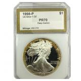 1998-P Silver Eagle PCI PR70