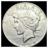 1928 Peace Silver Dollar NEARLY UNCIRCULATED