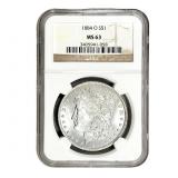 1884-O Morgan Silver Dollar NGC MS63