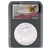 2021 Silver Eagle NGC MS70 Heraldic Eagle T-1