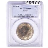 1936-S Texas Half Dollar PCGS MS66