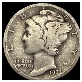 1921-S Silver Mercury Dime NICELY CIRCULATED