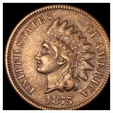 1875 Indian Head Cent NEARLY UNCIRCULATED