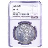 1883-O Morgan Silver Dollar NGC MS61