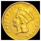 1856 Gold $1 Indian Princess Head Type 2 HIGH GRAD