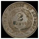 1864 Bronze Two-Cent Piece NEARLY UNCIRCULATED