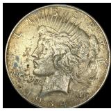 1934 Silver Peace Dollar NEARLY UNCIRCULATED