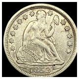 1853 Arrows Seated Liberty Dime CLOSELY UNCIRCULAT