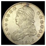 1818 Capped Bust Half Dollar ABOUT UNCIRCULATED