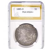 1885-O Morgan Silver Dollar PGA MS64+