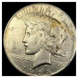 1928 Silver Peace Dollar NEARLY UNCIRCULATED