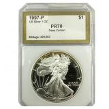 1997-P Silver Eagle PCI PR70
