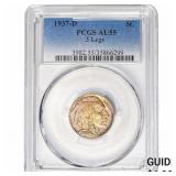 1937-D Buffalo Nickel PCGS AU55 3 Legs