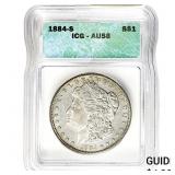 1884-S Morgan Silver Dollar ICG AU58