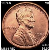 1909-S VDB Wheat Cent CHOICE BU RD