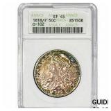 1818/ 7 Capped Bust Half Dollar ANACS EF45 O-102