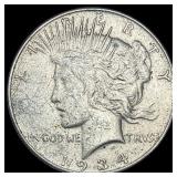1934 Silver Peace Dollar NEARLY UNCIRCULATED