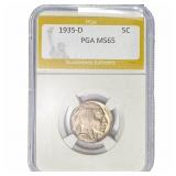 1935-D Buffalo Nickel PGA MS64