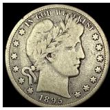 1895-O Silver Barber Half Dollar LIGHTLY CIRCULATE